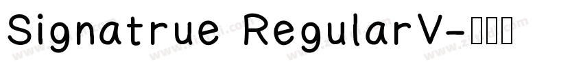 Signatrue RegularV字体转换